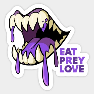 Eat Prey Love Grape Sticker